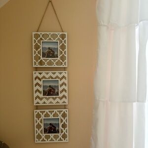 NWT🤍Moorish Damask Moroccan Ethnic Boho 3pcs Collage Picture Frames 3.5x3.5in🤍